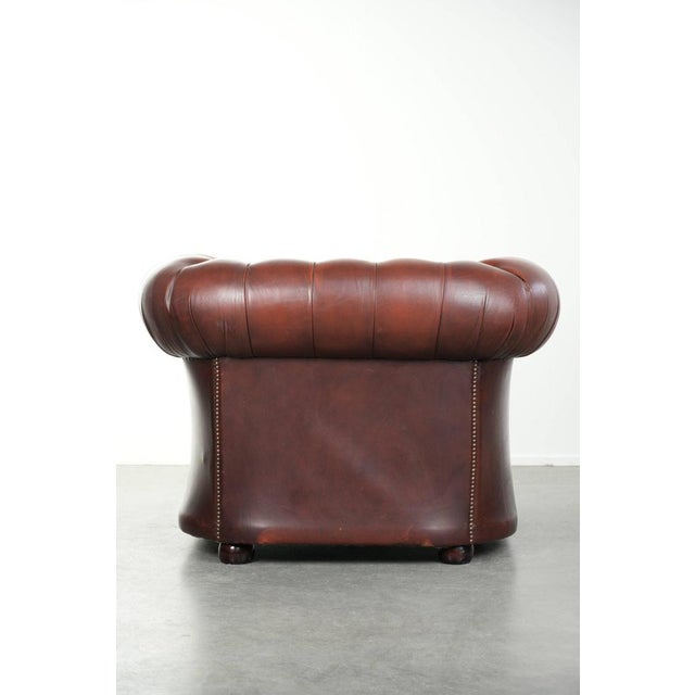 Chesterfield Club Chair in Cowhide For Sale - Image 4 of 15