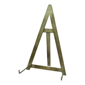 Steel Alloy Metal Table and Wall Easel for Sculptural Plaques Circa 80s.