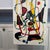 Nice artwork by artist John Frates, #1740, COA, mid century modern, sometimes mistaken for a Joan Miro, painted on wood