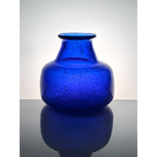 Studio Glass Art Vase with Air Bubble Inclusions by Erik Höglund for Kosta Boda, Sweden, 1980 For Sale - Image 14 of 14