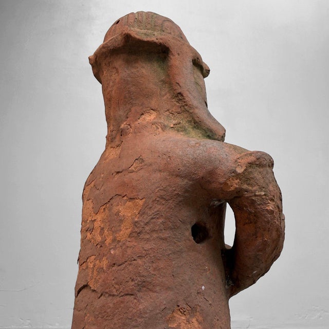 Vintage Japanese Terracotta Haniwa Sentry, 1950 For Sale - Image 10 of 13