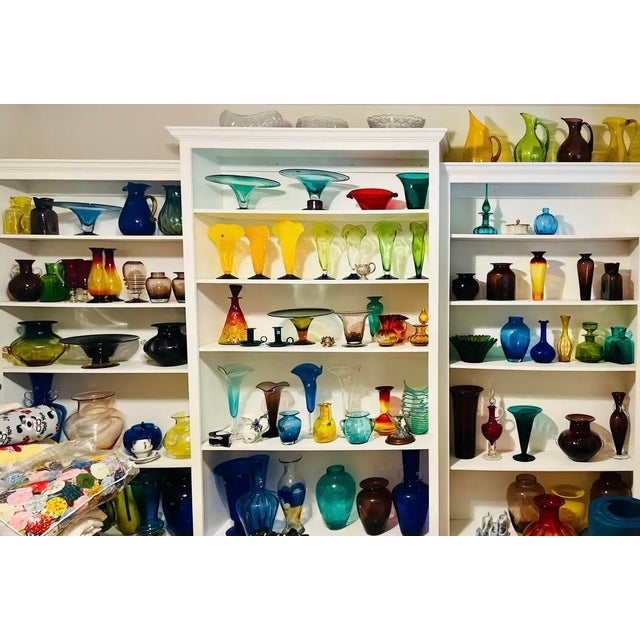 Rare Richard Blenko Signed 2005 Opaque Yellow Vase, Never Sold by Blenko For Sale - Image 12 of 12