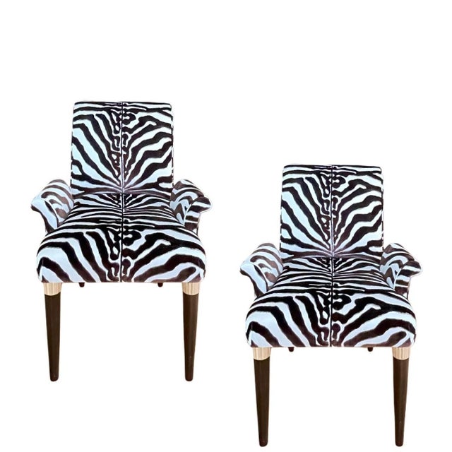 Textile Darby Dining Chairs by Robert Scott, Set of 2 For Sale - Image 7 of 7