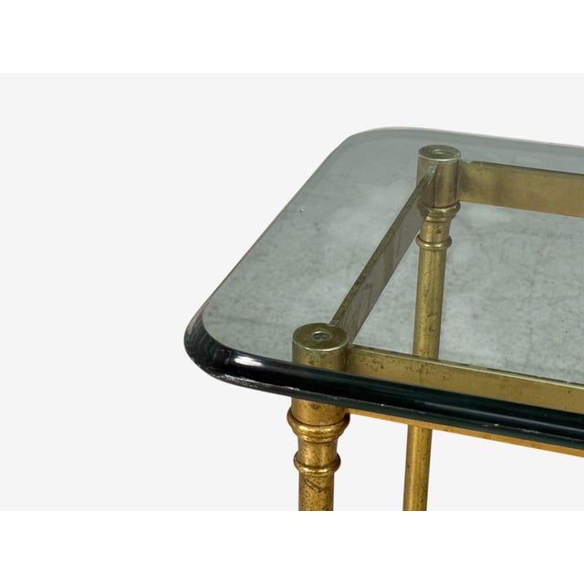 Brass LaBarge, German Modern, Console Table, Brass, Glass, Germany, 1970s For Sale - Image 8 of 15