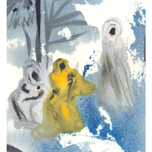 Abstract 1967 Salvador Dalí Biblia Sacra Lithograph "Familia Ruth Moabitidis" (Ruth's Moabite Family) For Sale - Image 3 of 11