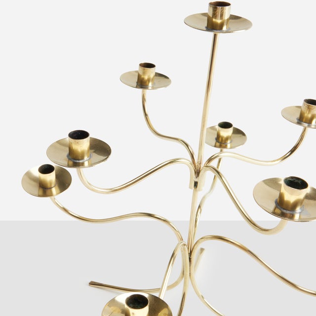 Polished Brass Candelabra by Josef Frank for Svenskt Tenn For Sale - Image 12 of 13
