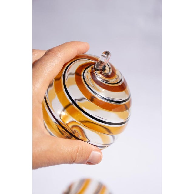 Christmas Ornaments in Murano Glass by Mariana Iskra for Ribes the Art of Glass, 2004, Set of 6 For Sale - Image 4 of 7