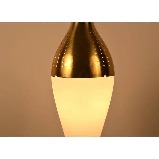 Brass and Glass Pendant For Sale - Image 4 of 9