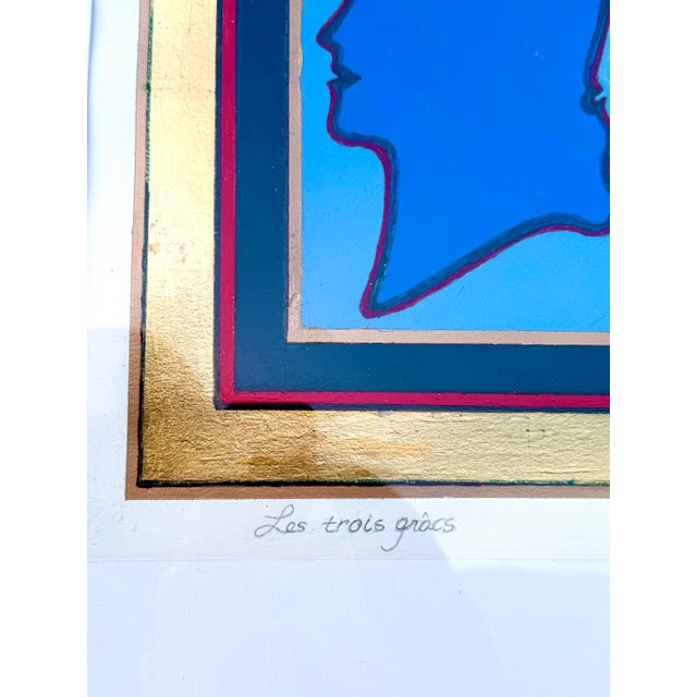 A vibrant, modern reimagining of a classical art historical motif, “Les Trois Graces” (The Three Graces) is a standout...