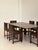 Vintage Wooden and Skai Chairs, 1960s, Set of 6, in Flawless conditions. Designed 1970 to 1979