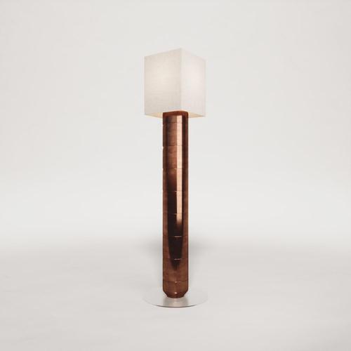 Not Yet Made - Made To Order Large Navazi Floor Lamp in Ceramic with Linen and Frosted Glass by Svitanok For Sale - Image 5 of 9