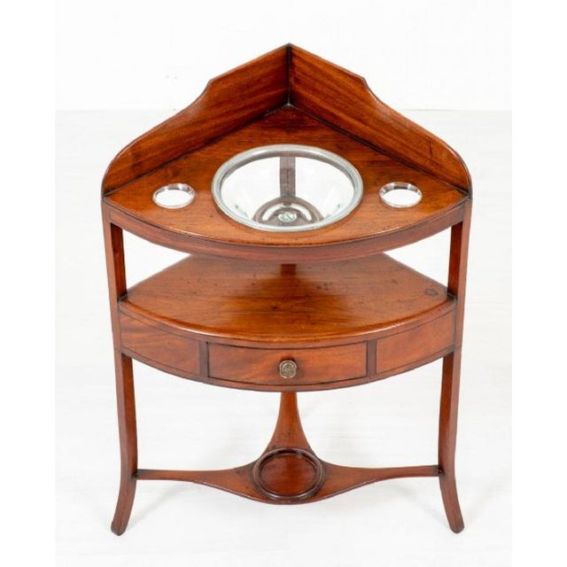 Regency Mahogany Washstand Corner Table For Sale - Image 5 of 15