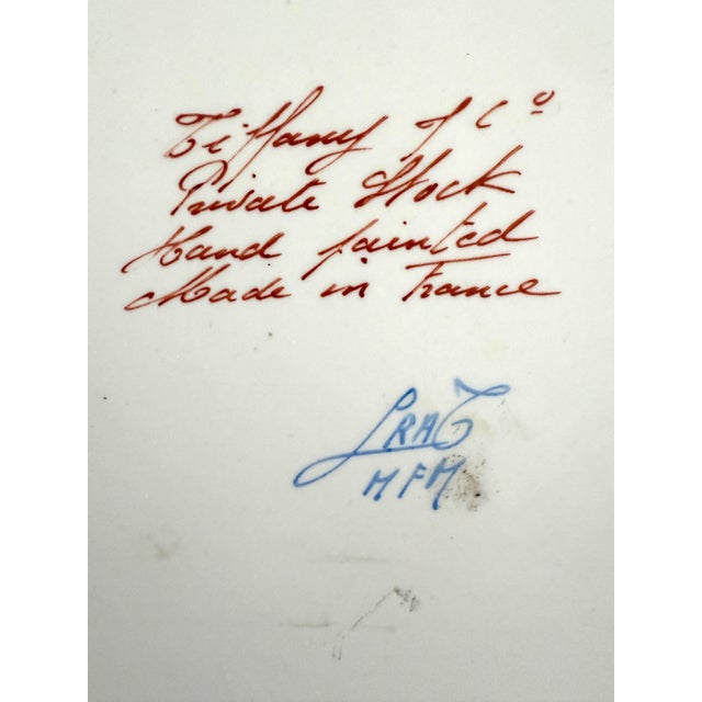 Ceramic Tiffany & Co Hand Painted Serving Plate For Sale - Image 7 of 9