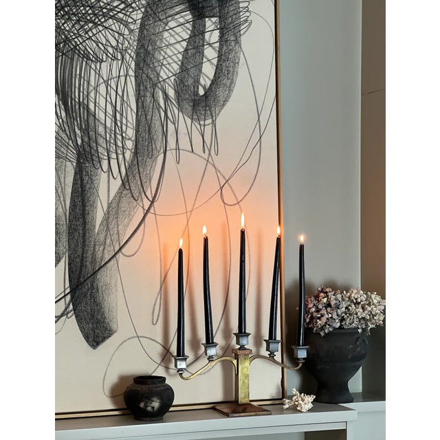 Vintage Bronze & Nickel Candelabra by Bradley & Hubbard For Sale - Image 9 of 10