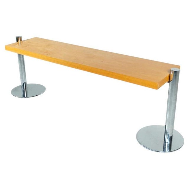 Console in Ash Wood and Metal attributed to Sergio Asti for Poltronova, 1970s For Sale - Image 13 of 13