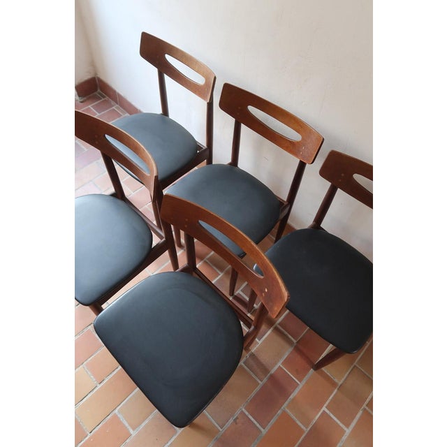 Wood Danish Teak Dining Chairs in the manner of Henry Walter Klein, 1960s, Set of 5 For Sale - Image 7 of 18