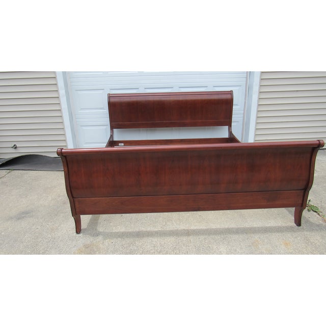 Item: Ethan Allen Bed Details: Signed Ethan Allen Great Designer Look/Quality Piece Great Design/Sleigh Bed Cherry Amazing...