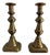 Pair of Vintage Solid Brass Candlesticks 10” High For Sale