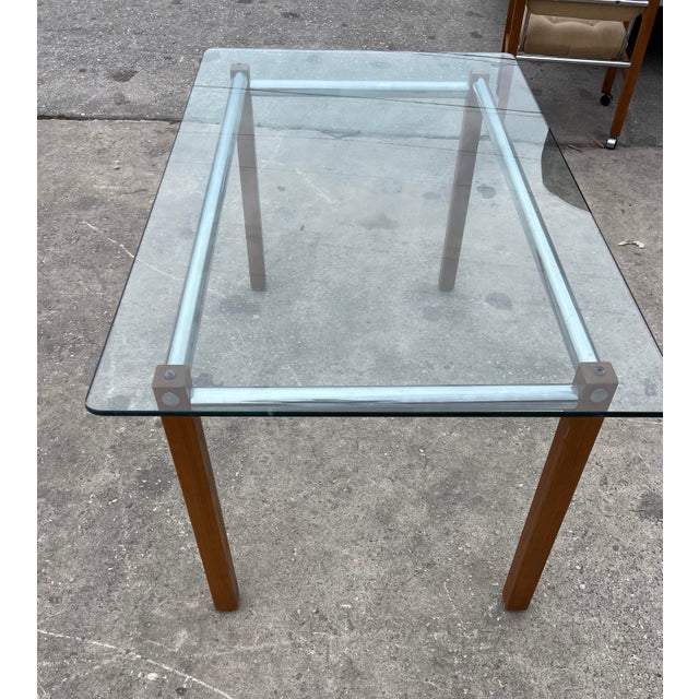 Wood Mid 20th Century Post Modern-Back Dining Chairs With Arms on Casters - Set of 6 For Sale - Image 7 of 12