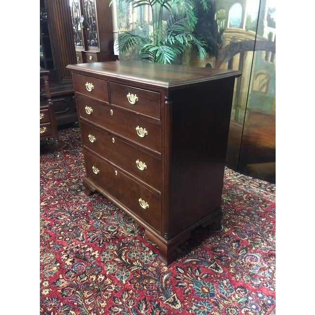 Wood Antique Cherry Chest of Drawers For Sale - Image 7 of 11