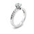 Silver 18ct White Gold Round Brilliant Cut Diamond Ring 0.95ct 5.75g, Size 6 For Sale - Image 8 of 10