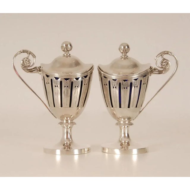 Early 19th Century Sterling Silver French 1st Empire Napoleonic Mustard Pots, Set of 2 For Sale - Image 14 of 14