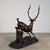 Large Bronze Stag Sculpture – Leaping Deer on Log Base, 36” H Wildlife Art For Sale - Image 11 of 13