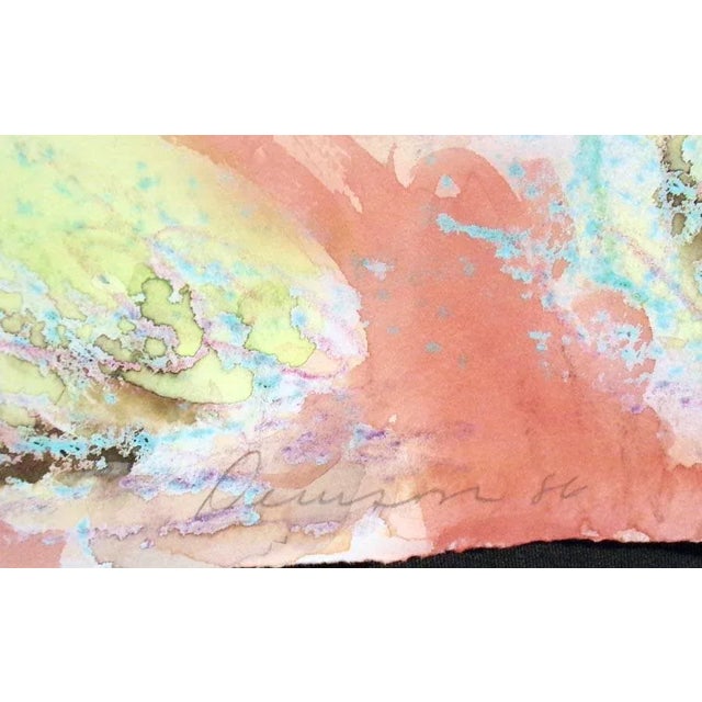 Original watercolor painting of a mountain and southwestern looking landscape by Nancy Denison in 1986. Hand signed and...