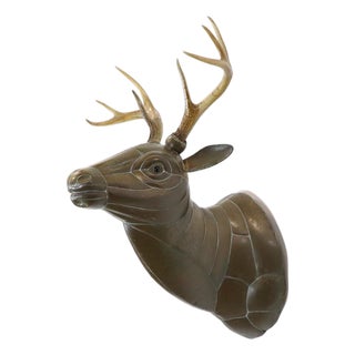 1960s Big Size Sergio Bustamante Stag Head, Attributed For Sale