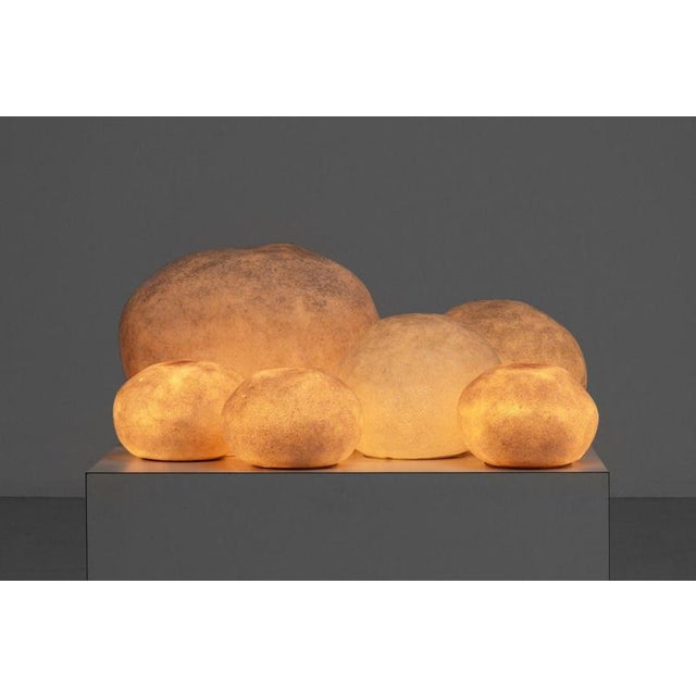 Rock Lamps by Andre Cazenave Dorra, 1969, Set of 6 For Sale - Image 16 of 18