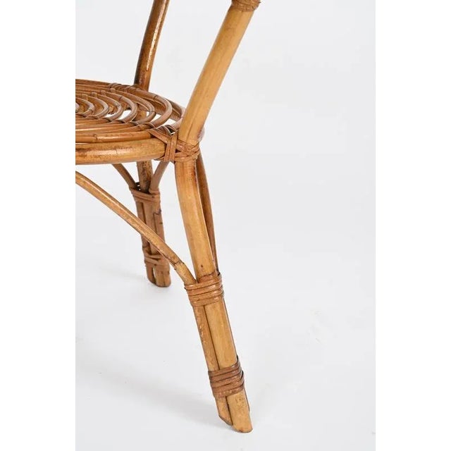 Mid-Century Italian Round Coffee Table in Rattan, Bamboo and Wicker, 1960s For Sale - Image 10 of 13