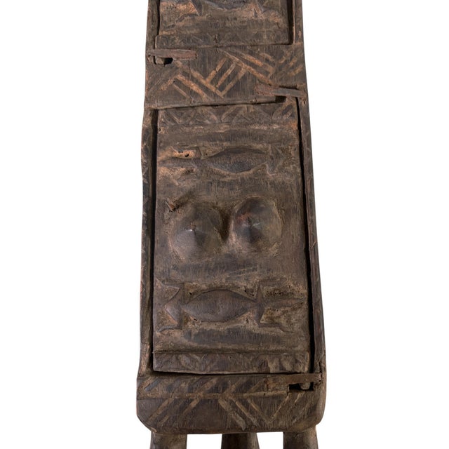 Vintage Unique Dogon Hand Carved Wooden Box Mali 17.5" H For Sale - Image 10 of 10