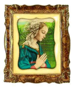 Art Deco Lippina St. Mary Illuminated Wall Picture, Italy, 1940s