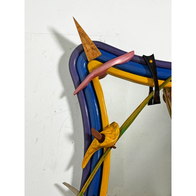 Postmodern Robert Field Hand Crafted Post Modern Wall Mirror For Sale - Image 3 of 9