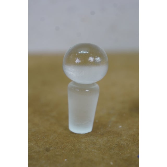 Silver Vintage Art Deco Silverplate Whisky Cocktail Flask Bottle Glass Stopper 8" For Sale - Image 8 of 15