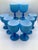 Mid-Century Modern Vintage Carlo Moretti Italy Blue White Cased Murano Glass Wine Water Glasses - Set of 8 For Sale - Image 3 of 7