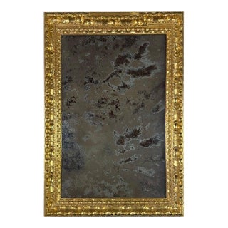 Italian Giltwood Mirror With Deep Oxidized Glass For Sale