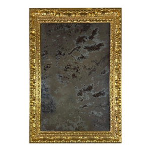 Italian Giltwood Mirror With Deep Oxidized Glass