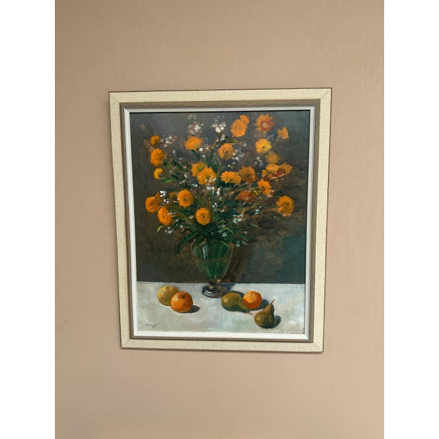 Arne Ericson, Floral Still Life, 1967, Oil Painting on Panel, Framed For Sale - Image 12 of 18