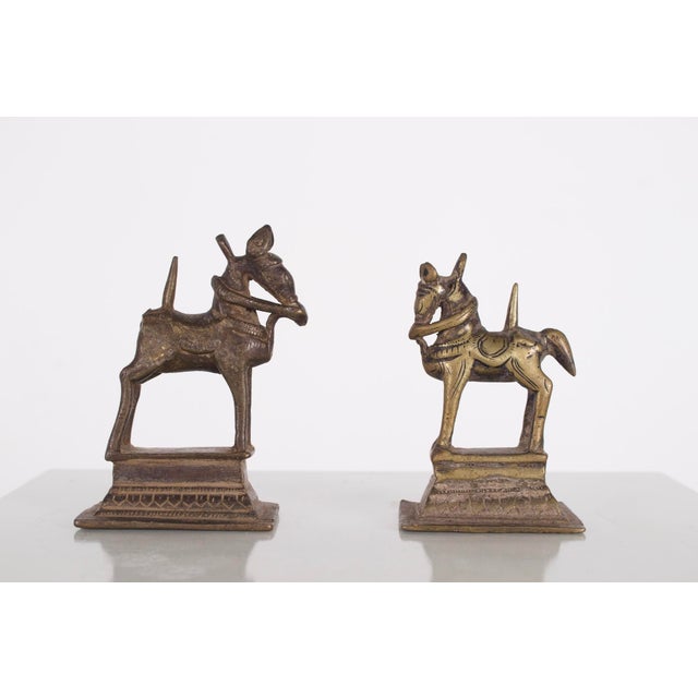 19th Century Brass Sculptures, India, Set of 2 For Sale - Image 4 of 6