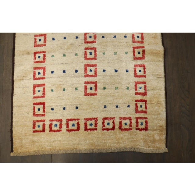 Modern Persian Gabbeh Rug rug no.j5078 For Sale - Image 4 of 5