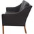 Model 2208 2-Seater Sofa in Black Leather by Børge Mogensen, 1990s For Sale - Image 16 of 18