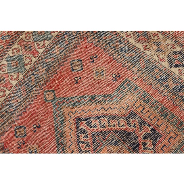 Antique Northwest Persian Runner With Geometric Medallions and Bold Colors 3'4"x9'9" For Sale - Image 11 of 11