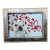 Contemporary Frenchie With Crabapples Small Dog Print by Judy Henn Vintage Embossed Metal Tabletop Frame For Sale