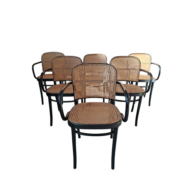 Model 811 Prague Armchairs, 1990s, Set of 6 For Sale - Image 11 of 11