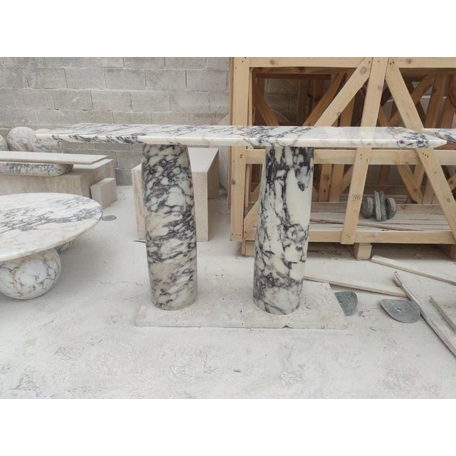 Mid-Century Modern Marble Mario Console Table by My Habitat Design For Sale - Image 3 of 4