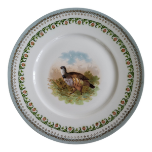 1940s Austria Hub Porcelain Plate With Pheasant