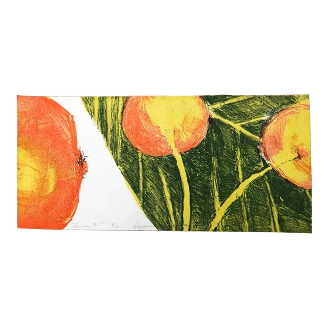 1971 Adrienne Anderson Berries Lithograph For Sale