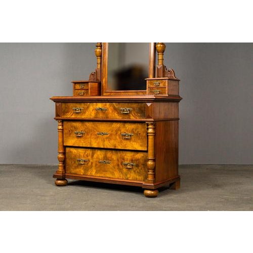 Gründerzeit Chest of Drawers with Mirror For Sale - Image 13 of 18