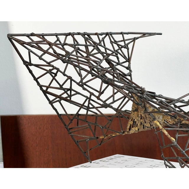 アート・デザイン・音楽 Walter Nikkels depicted afgebeeld abgebi Vintage Mid Century Modern Brutalist Iron Wire Abstract